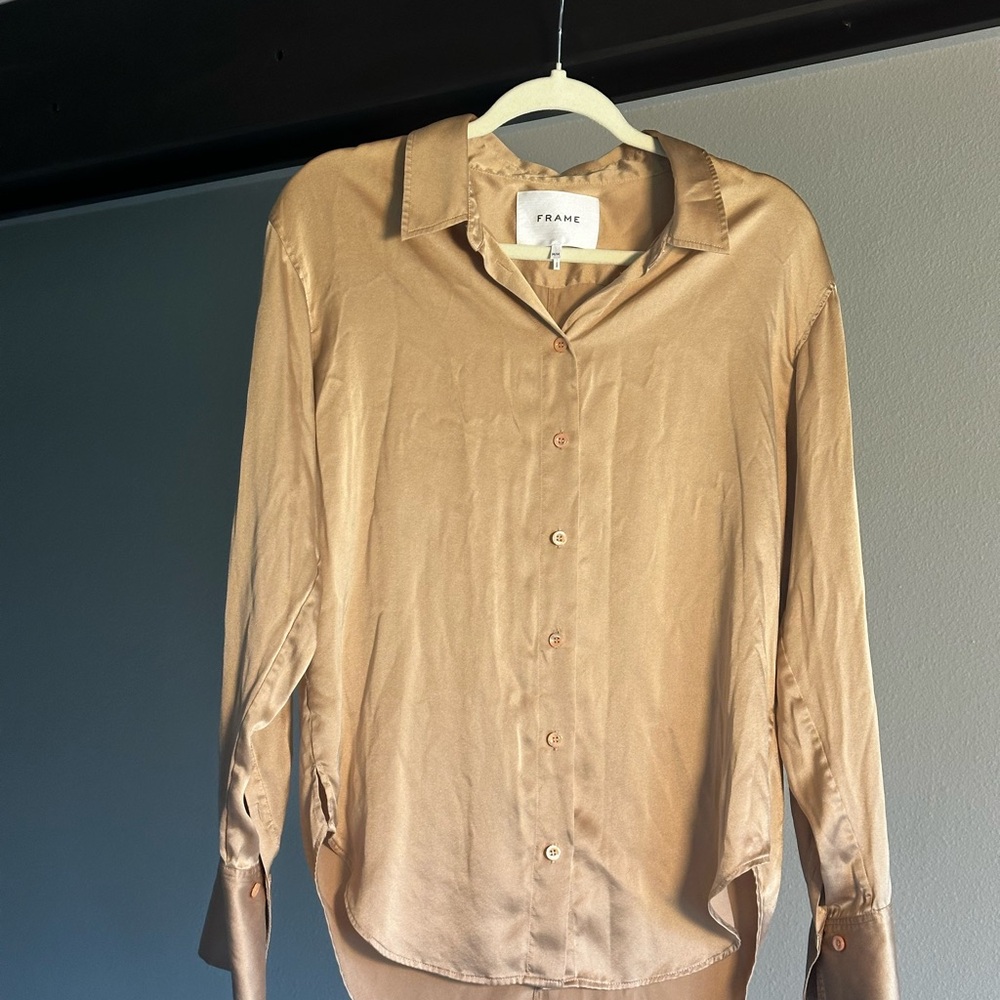 Frame- Silk Button-Up Shirt